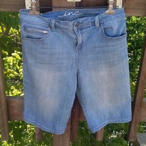 inc Denim jeans shorts bermudas sz 10 (T20)